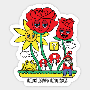 Think Happy Thoughts Sticker